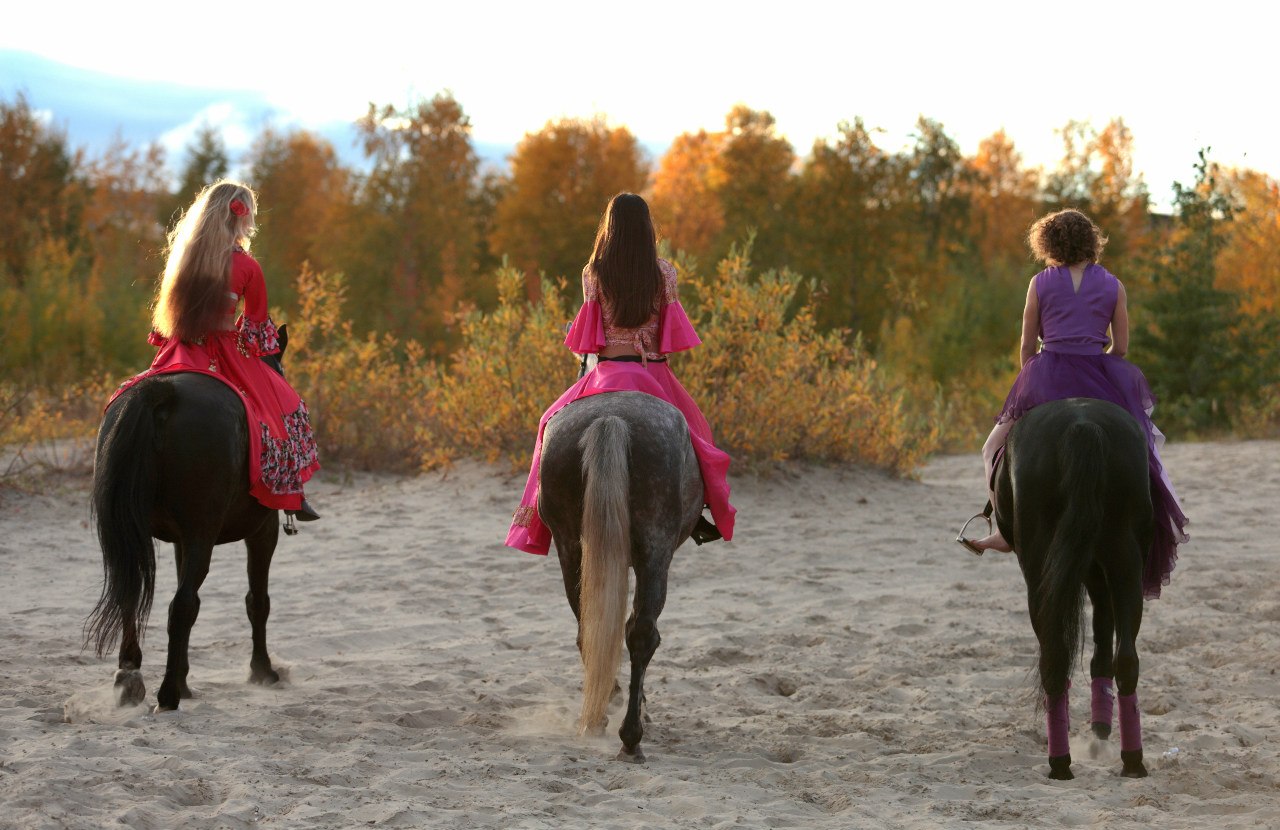 Девушки на лошадях